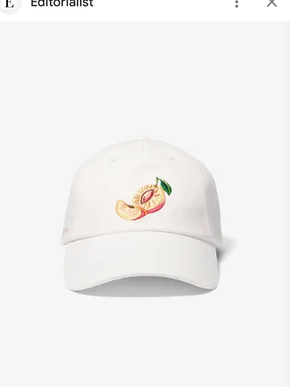VIRAL SOLD OUT Michael Kors White Peach Embroidered Baseball Cap 🍑